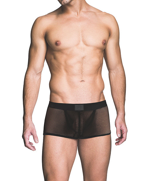 Prowler Prowler RED Fishnet Ass-less Trunk - Black MD