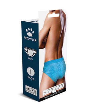 Prowler Lace Open Back Brief - Blue XL