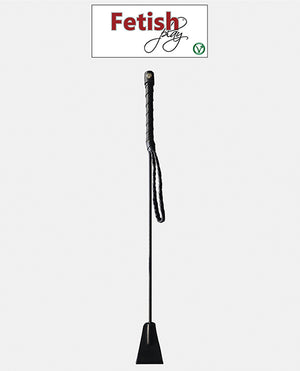 Rouge Rouge Fetish Play Vegan Leather Riding Crop - Black - Image 2