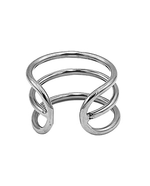 Rouge Rouge Stainless Steel Triple Wire Glans Ring 32 mm - Silver - Image 2