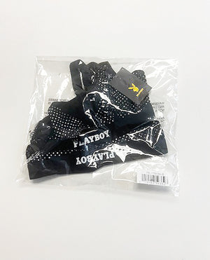 Playboy Disco Fever Rhinestone Bralette w/Thong 2 pc Set - Black LG - Image 3