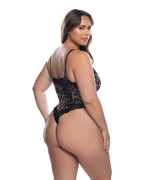 Roma Confidential Fierce Lace Teddy - Leopard 1X/2X - Image 2