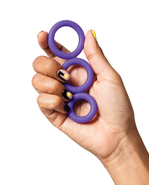 ROMP ROMP Remix Trio Penis Ring Set of 3 - Purple - Image 3