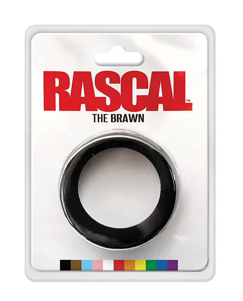 Rascal Toys Rascal The Brawn Silicone Cock Ring - Black - Image 2