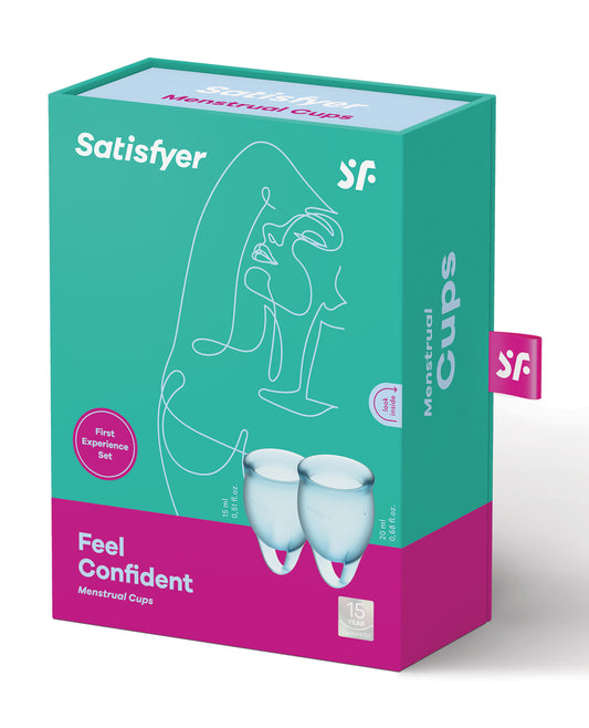 Satisfyer Satisfyer Feel Confident Menstrual Cup - Light Blue - Image 2