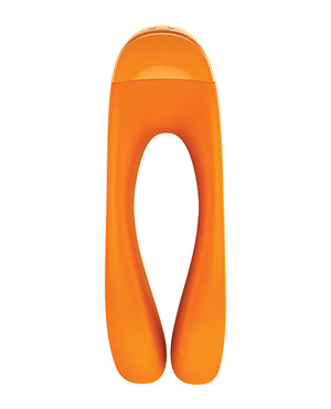 Satisfyer Satisfyer Candy Cane Finger Vibrator - Orange - Image 4