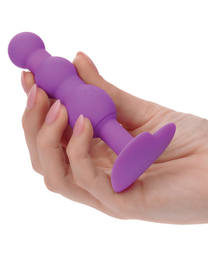 First Time First Time Vibrating Triple Beaded Anal Probe - Purple - Image 4