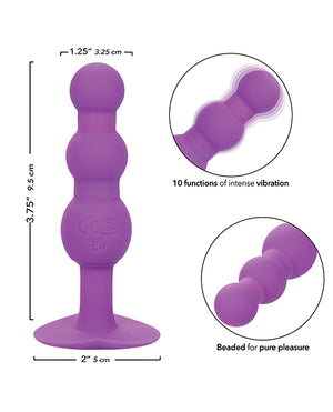 First Time First Time Vibrating Triple Beaded Anal Probe - Purple - Image 5