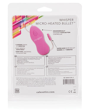 California Exotic Bullets Whisper Micro Heated Bullet - Pink - Image 4