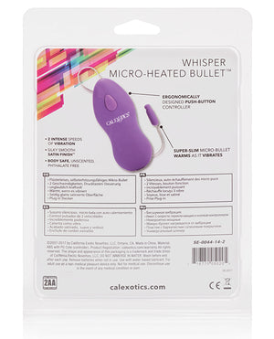 California Exotic Bullets Whisper Micro Heated Bullet - Purple - Image 4