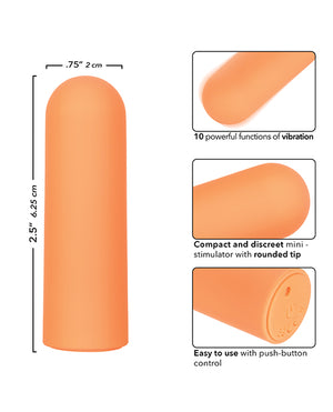 Turbo Buzz Turbo Buzz Rounded Mini Bullet Stimulator - Orange