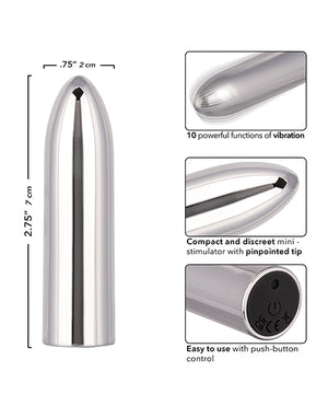 Turbo Buzz Turbo Buzz Classic Mini Bullet Stimulator - Silver - Image 5