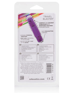 California Exotic Bullets Travel Blaster w/Silicone Sleeve Waterproof - Purple - Image 4