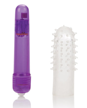 California Exotic Bullets Travel Blaster w/Silicone Sleeve Waterproof - Purple - Image 2