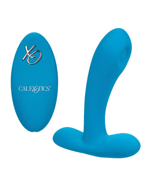 Remote Controlled Vibes Silicone Pulsing Pleaser w/Remote - Blue