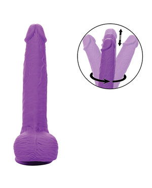 Silicone Studs Silicone Studs Rechargeable Gyrating &amp; Thrusting Vibrator - Purple - Image 3