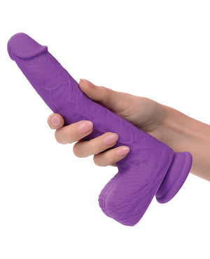 Silicone Studs Silicone Studs Rechargeable Gyrating &amp; Thrusting Vibrator - Purple - Image 4