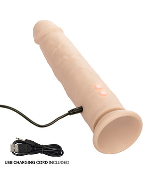 Rechargeable Vibrating & Thrusting Silicone Studs - Ivory - Image 4