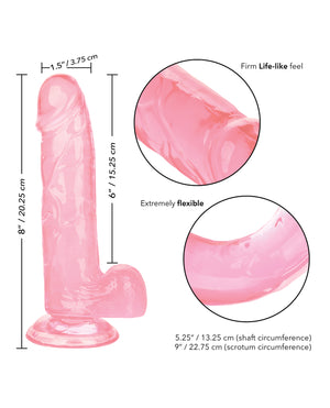 Size Queen Size Queen 6" Dildo - Pink - Image 5