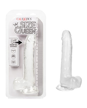 Size Queen Size Queen 8" Dildo - Clear - Image 3