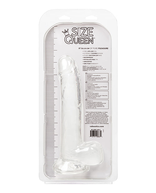 Size Queen Size Queen 8" Dildo - Clear