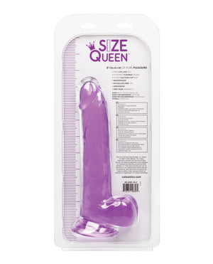 Size Queen Size Queen 8" Dildo - Purple - Image 2
