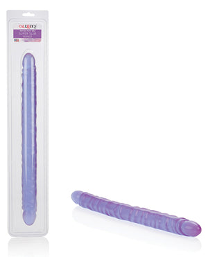 Playful Dongs 17" Slim Jim Duo Veined Super Slim Dong - Reflective Gel Purple - Image 3