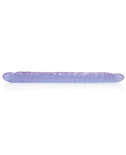 Playful Dongs 17" Slim Jim Duo Veined Super Slim Dong - Reflective Gel Purple