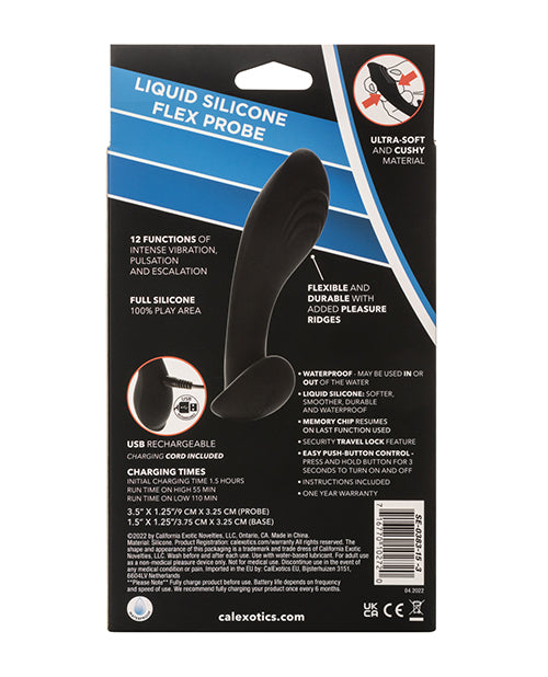 CalExotics Anal Toys Eclipse Liquid Silicone Flex Probe - Black - Image 2