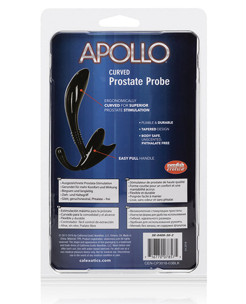 Apollo Apollo Curved Prostate Probe - Black