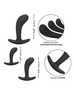 CalExotics Anal Toys Silicone Anal Training Prostate Kit - Black - Image 5