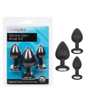 CalExotics Anal Toys Silicone Gem Anal Kit - Black - Image 5