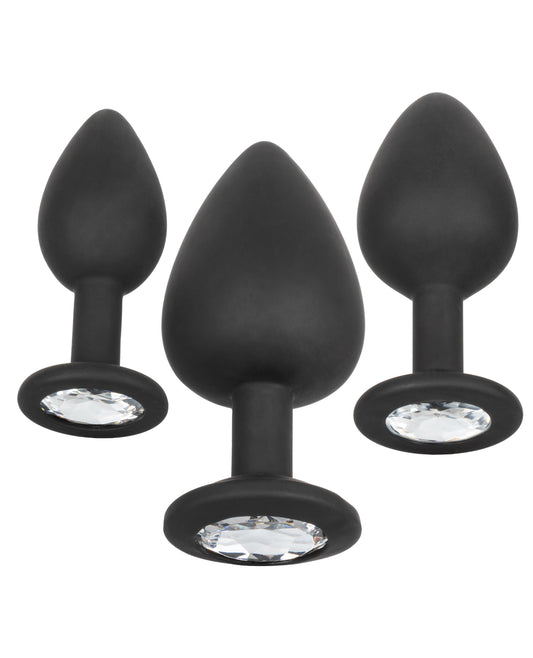 CalExotics Anal Toys Silicone Gem Anal Kit - Black - Image 2