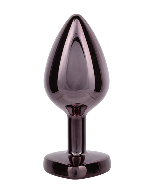 Jewel Jewel Black Diamond Heart Butt Plug - Large, Black - Image 2