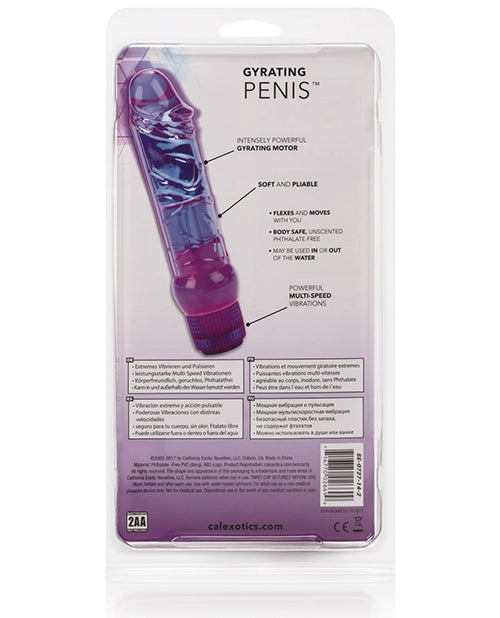 Playful Dongs Crystalessence 6.5" Gyrating Penis - Purple