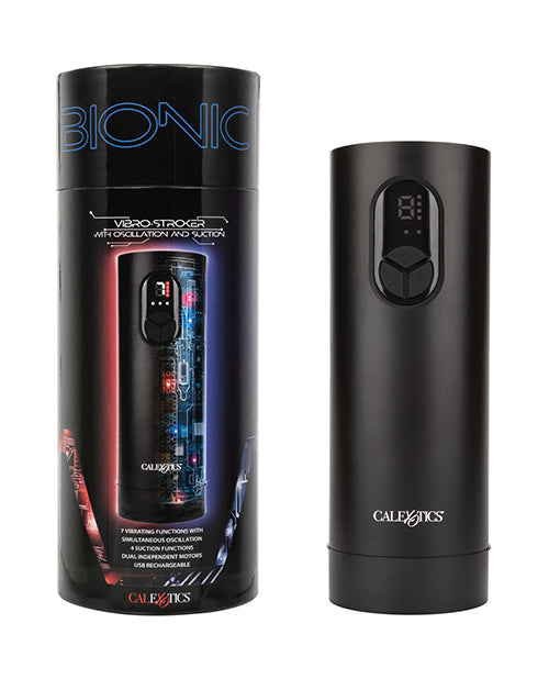 Bionic Bionic Vibro Stroker w/Oscillation &amp; Suction - Black