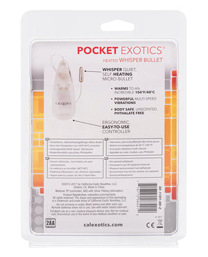Pocket Exotics Pocket Exotics Heated Whisper Bullet - Silver