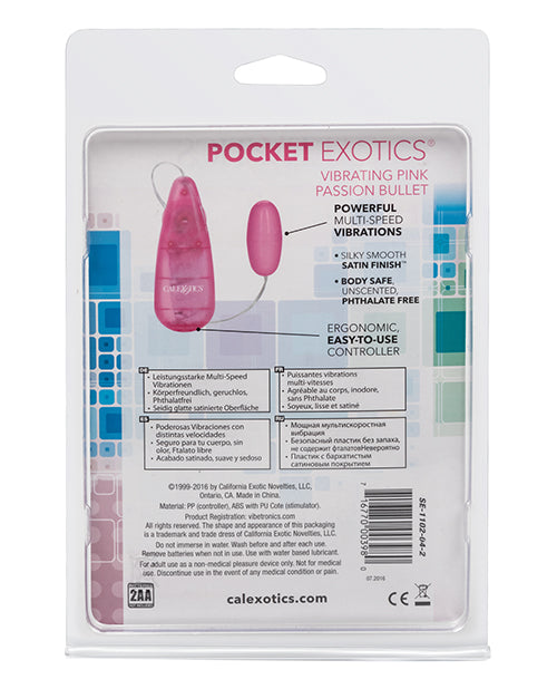 Pocket Exotics Pocket Exotics Bullet - Pink Passion