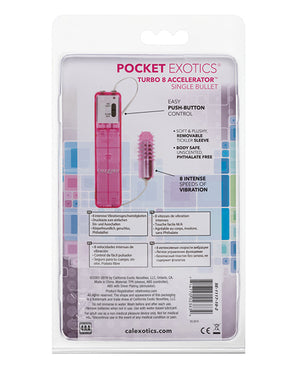 Pocket Exotics Pocket Exotics Turbo 8 Accelerator Single Bullet - Pink - Image 2