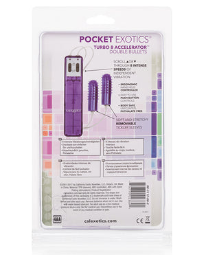 Pocket Exotics Pocket Exotics Turbo 8 Accelerator Double Bullets - Purple - Image 2