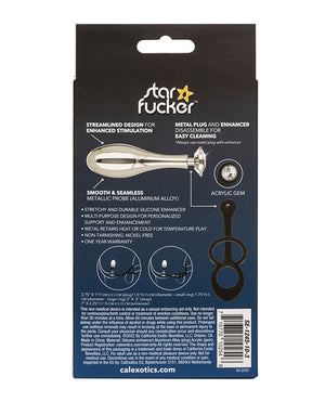 Star Fucker Star Fucker Teardrop Gem Plug w/Silicone Enhancer - Black - Image 3