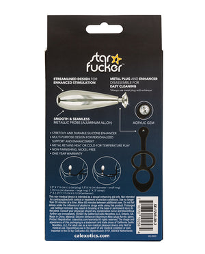 Star Fucker Star Fucker Glider Gem Plug w/Silicone Enhancer - Black - Image 2