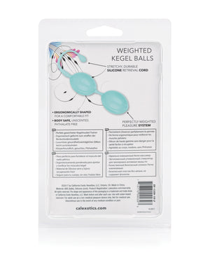 California Exotic Novelties Weighted Kegel Balls - Teal - Image 3