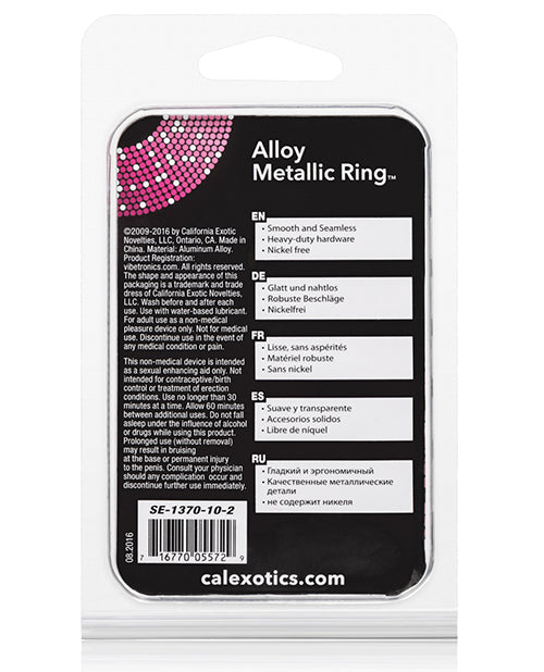 Rings! Alloy Metallic Ring - Medium Silver - Image 2