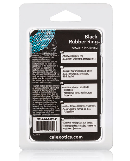 Rings! Black Rubber Ring - Small