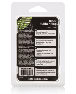 Rings! Black Rubber Ring - Large - Image 2