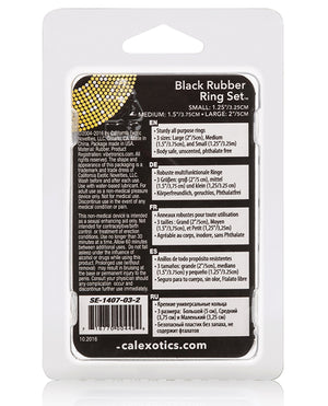 Rings! Rubber Ring Set - Black - Image 2