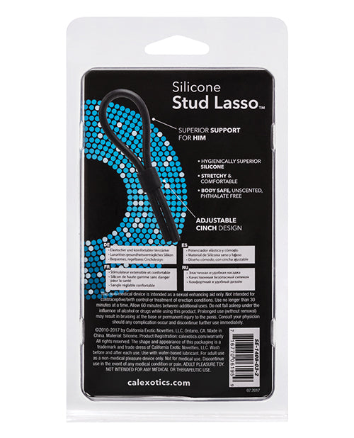 Rings! Silicone Stud Lasso - Black - Image 2