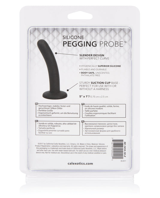 CalExotics Anal Toys Silicone Pegging Probe - Black - Image 2