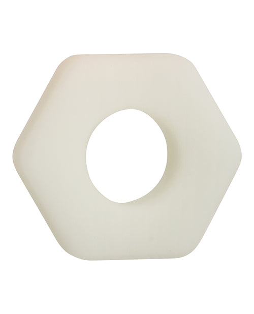 Alpha Liquid Silicone Alpha Liquid Silicone Glow in the Dark Prolong Sexagon Ring - Image 2